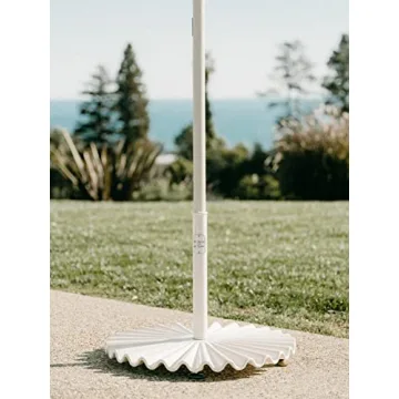 55lb Clamshell Umbrella Base Outdoor Patio Essential Antique White