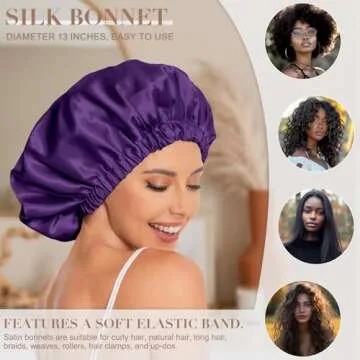 Luxurious Satin Bonnet for Hair - Natural & Curly Care