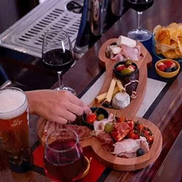 Funny Aperitif Board,Solid Wood Charcuterie Platter and Cheese Board,Novelty Kitchen Cutlery Wine Fruit Meat Cheese Platter,Ideal Bachelor Party Housewarming Bachelor Party and Gag Gift(15.8" Left)