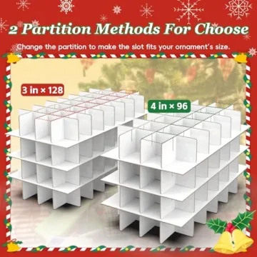 SeasonBliss Christmas Ornament Storage Box, Large & Sturdy