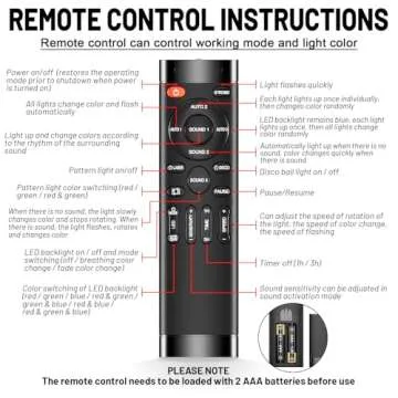 Upgraded RGB 3 in 1 Disco Light for Party Fun