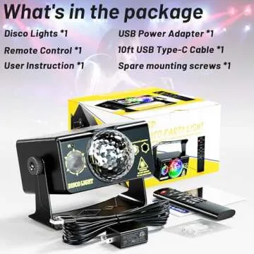 Upgraded RGB 3 in 1 Disco Light for Party Fun