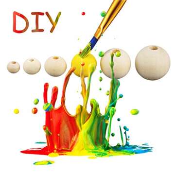 600 Natural Wooden Beads for DIY Crafting and Jewelry