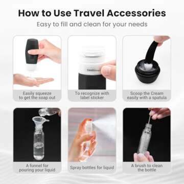 Ruinovate Travel Bottles Set | Leak-Proof Toiletry Convenience