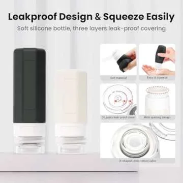 Ruinovate Travel Bottles Set | Leak-Proof Toiletry Convenience