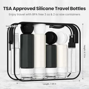 Ruinovate Travel Bottles Set | Leak-Proof Toiletry Convenience