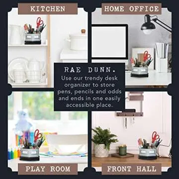 Charming Rae Dunn Rotating Desktop Organizer for Supplies