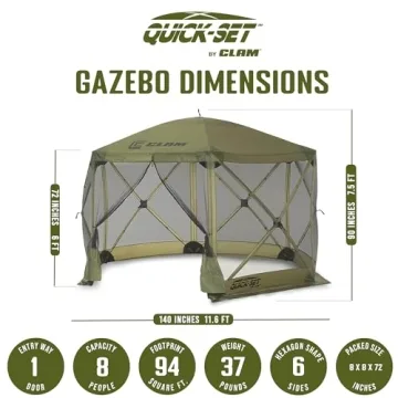 Clam Quick-Set Escape Shelter - Easy Pop-Up Screen Tent