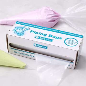 DecoPac KeeSeal Disposable Pastry Bag - Large 21" Clear Bags