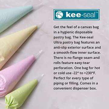 Kee-Seal Disposable Pastry Bags - 21" Sturdy & Hygienic