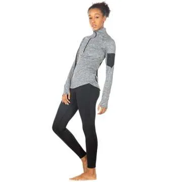 icyzone Women's 1/2 Zip Running Shirt - Lightweight Comfort