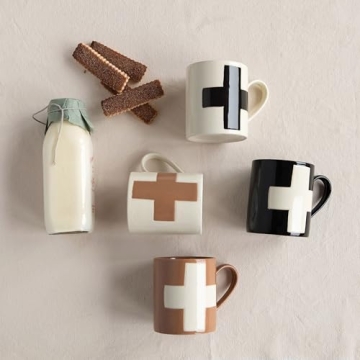 Creative Co-Op Stoneware Mugs & Cups Set of 4