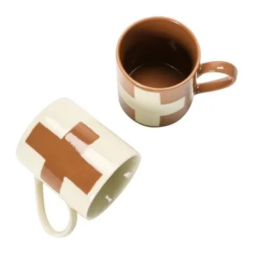 Creative Co-Op Stoneware Mugs & Cups Set of 4