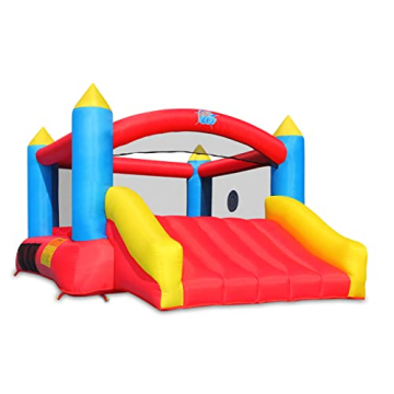 Action Air Bounce House, Inflatable Bouncer with Air Blower, Jumping Castle with Slide, Family Backy...