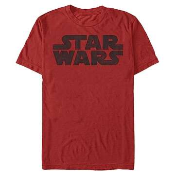 Star Wars Young Men's Simplest Logo T-Shirt, Red, X-Large