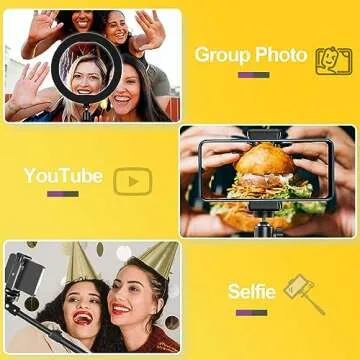 EMART 10" Ring Light with 55" Extendable Tripod Stands and Phone Holder, Dimmable LED Circle Round Light for Selfie Camera Photography/Makeup/YouTube Video/Vlogging/Live Streaming