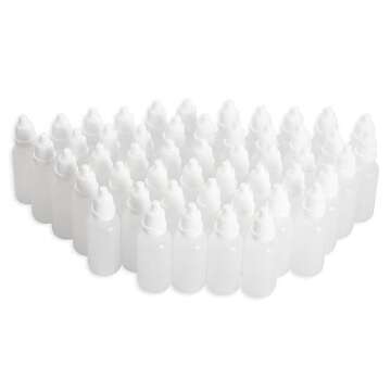 Wowlife Clear 5ml/10ml/8ml/15ml/20ml/30ml/50ml White Plastic Empty Squeezable Dropper Bottles 50 Pcs...