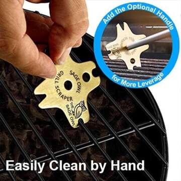 Safe, Bristle-Free BBQ Grill Scraper for All Grills