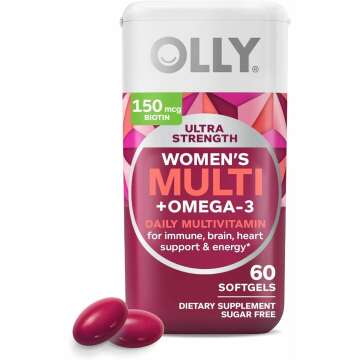 OLLY Women's Multi Softgels with Iron & Omega-3s
