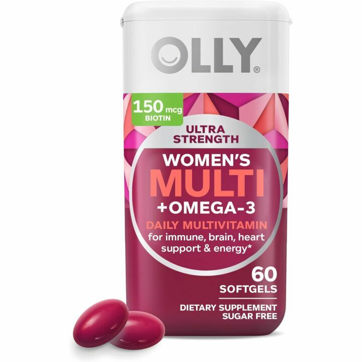 OLLY Women's Multi Softgels with Iron & Omega-3s