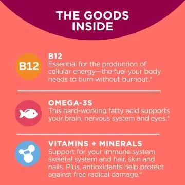 OLLY Women's Multi Softgels with Iron & Omega-3s