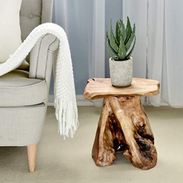 WELLAND Tree Stump Stool - Unique Natural Stool for Home