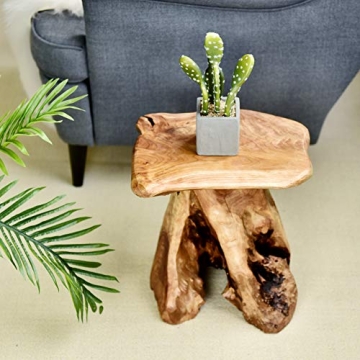 WELLAND Tree Stump Stool - Unique Natural Stool for Home