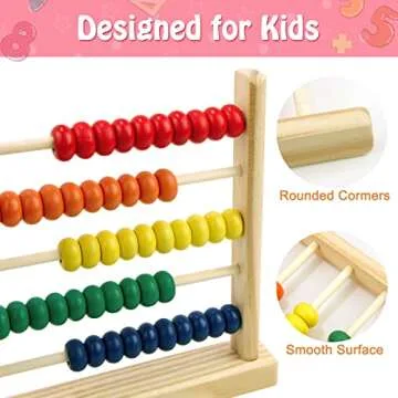 Sealive Wooden Abacus for Kids - Fun Math Learning Toy