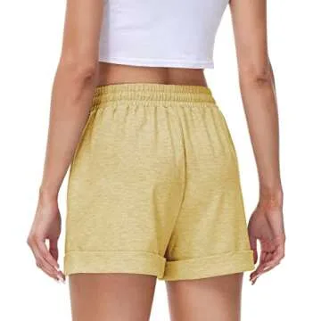 BONTIME Khaki Sweat Shorts for Women - Summer Athletic Wear