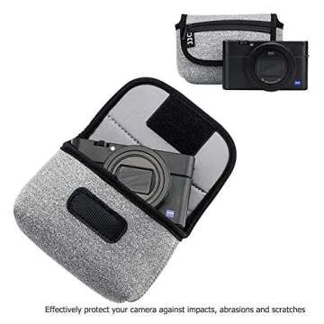 JJC Compact Camera Case Travel Pouch Sleeve for Sony ZV-1 II ZV1II ZV1F ZV-1F ZV1 RX100 VII VI VA Canon G7X G5X G9X SX740 Olympus TG-7 TG-6 TG-5 TG-4 Fujifilm XP130 XP140 XP90 Ricoh GR III II & More