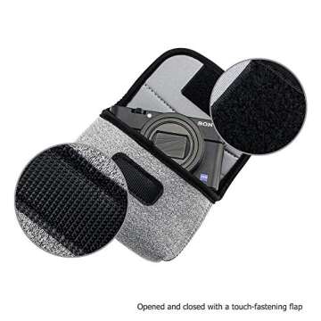 JJC Compact Camera Case Travel Pouch Sleeve for Sony ZV-1 II ZV1II ZV1F ZV-1F ZV1 RX100 VII VI VA Canon G7X G5X G9X SX740 Olympus TG-7 TG-6 TG-5 TG-4 Fujifilm XP130 XP140 XP90 Ricoh GR III II & More