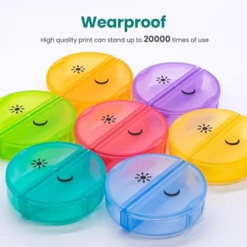 Colorful Sukuos Weekly Pill Organizer for Easy Med Management