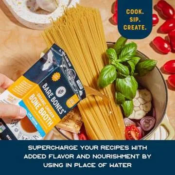 Bare Bones Low Sodium Organic Chicken Bone Broth | Pour w/ Pasture Raised Protein & Collagen for Cooking & Sipping | No Artificial Flavors Non-GMO Gluten & Dairy-Free Keto & Paleo Friendly | 16oz Carton