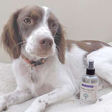 Mind Over Lather 100% Natural Yoga Mat Cleaning Spray 8oz | Works with All Mats | Cleans and Restores Using Essential Oils Naturally | Calming Lavender Mint