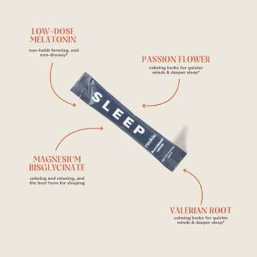 Rookie Wellness Sleep - Natural Sleep Aid with 180 mg of Magnesium Bisglycinate, 1 mg Melatonin, Valerian Root, & Passion Flower to Promote Tranquility & Sleep (30 Pack, Ginger Pear)