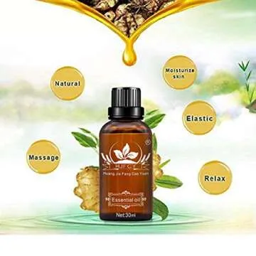 3 Pack Ginger Lymphatic Drainage Massage Oil,Promote Blood Circulation Metabolism SPA Gifts for Women Massage Oil.（90Ml）