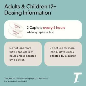 Tylenol Extra Strength 500 mg Caplets for Pain Relief