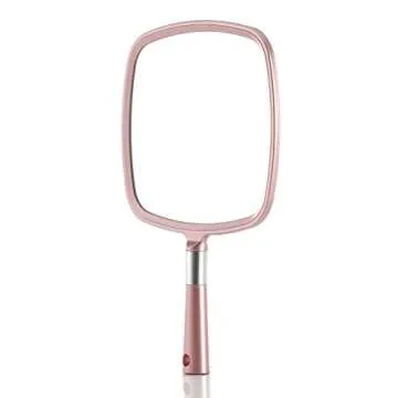 Miss Sweet Rose Gold Handheld Makeup Mirror 9x8 Inch