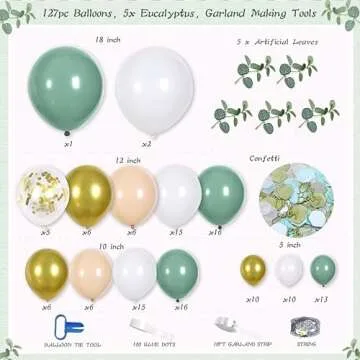263 Pc Sage Green Baby Shower Decorations Boy Or Girl, Gender Neutral Mint Balloons Garland Kit, BABY Boxes, Oh Baby Backdrop Banner, Olive Green Baby Shower Decor, Woodland Safari Jungle