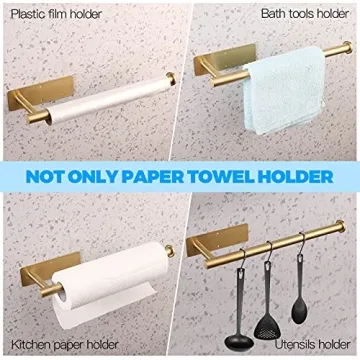 Stylish Gold Paper Towel Holder for Kitchen Spaces