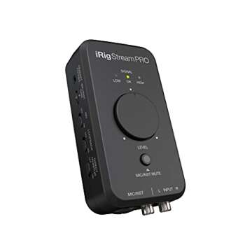 IK Multimedia iRig Stream Pro Streaming audio interface with in-line multi-input mixer, professional...