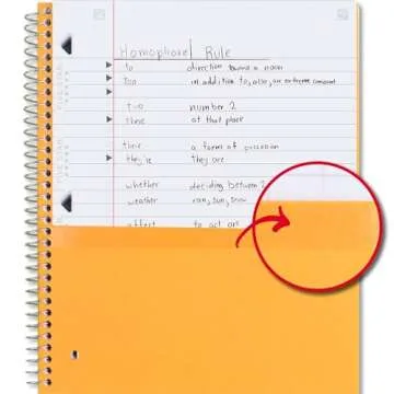 Five Star Spiral Notebook Plus Study App, 1 Subject, Wide Ruled Paper, 100 Sheets, 8" x 10-1/2", Amethyst Purple (72351)