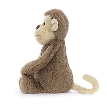 Jellycat Bashful Monkey Plush Toy - 12-Inch Loveable Monkey