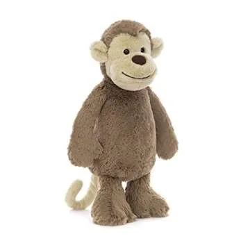 Jellycat Bashful Monkey Plush Toy - 12-Inch Loveable Monkey