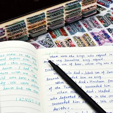 Cualfec Bible Index Tabs - 122 Pcs Floral Design