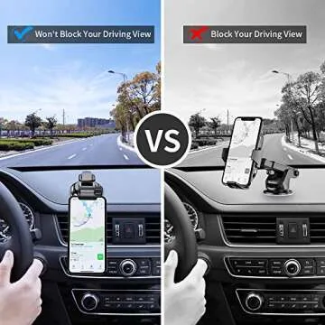 Dashboard Magnetic Car Phone Mount - FLOVEME Universal Strong Suction Cup 360 Hands Free Magnet Cell Phone Car Holder for iPhone X XR 11 Pro Xs Max 6 7 8 Plus Samsung Galaxy S20 S10 S9 S8 Note 10 9 8