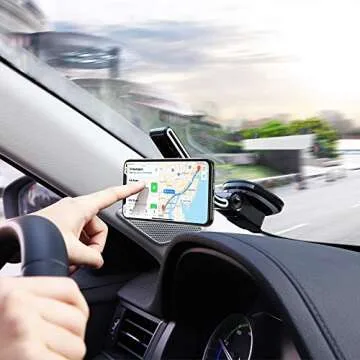 Dashboard Magnetic Car Phone Mount - FLOVEME Universal Strong Suction Cup 360 Hands Free Magnet Cell Phone Car Holder for iPhone X XR 11 Pro Xs Max 6 7 8 Plus Samsung Galaxy S20 S10 S9 S8 Note 10 9 8
