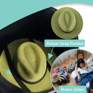 Hat Box,Hat Storage Box,Stackable Round Brim Hats Organizer Bag Container for Closet,Travel Hat Boxes for Women,Collapsible Cowboy Hat Organizer,Stuffed Animal Toy Storage,FoldableTravel Cap Boxes