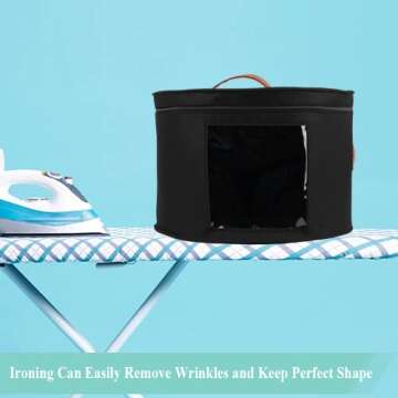 Hat Box,Hat Storage Box,Stackable Round Brim Hats Organizer Bag Container for Closet,Travel Hat Boxes for Women,Collapsible Cowboy Hat Organizer,Stuffed Animal Toy Storage,FoldableTravel Cap Boxes