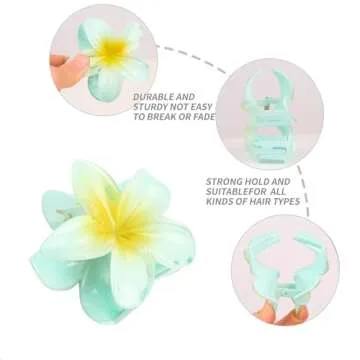 WACHLL Hawaiian Flower Claw Clips - Strong Hold Hair Accessories